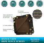 Ifenceview 6'x3' to 6'x50' Brown Shade Cloth/Fence Privacy Screen Fabric Mesh - Image 2