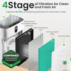4 Pack Air Purifier Replacement Filter HY4866 Compatible - Image 5