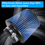 Cold Air Intake Filter High Performance Washable Filter Clamp-On Replacement - Image 3