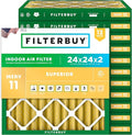 Filterbuy 24x24x2 Air Filter MERV 11 Superior Pet & Allergy Defense, by Filterbuy