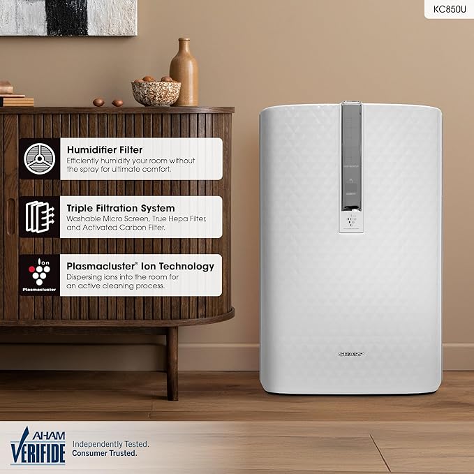 SHARP Air Purifier with Humidifier Combo – Covers up to 1, 230 sqft in one hour - Image 2