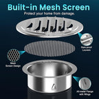 Stainless Steel Soffit Vents 4 Inch, HG Power Round Vent Cover - Image 3
