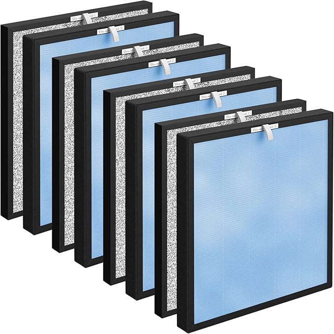 4 Sets Replacement Air Filters for HSP001 Smart True HEPA Purifier, 4 Stage by FCFMY