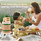 CAELUM Fruit Wine Press, 4.75 Gallon Wood Fruit and Cider Press Squeezer - Image 7