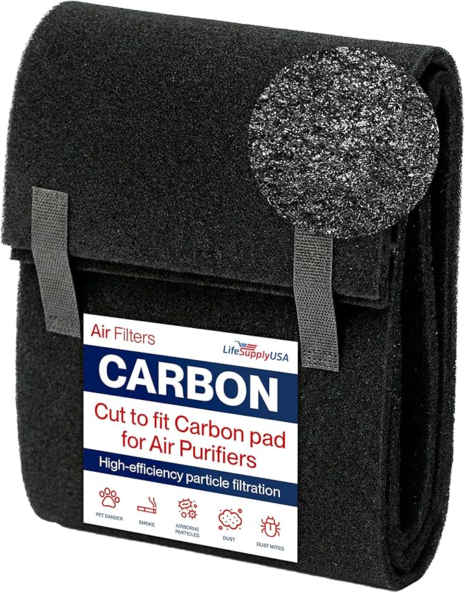 Cut to Fit Activated Carbon Filter Sheet 16x48" by LifeSupplyUSA