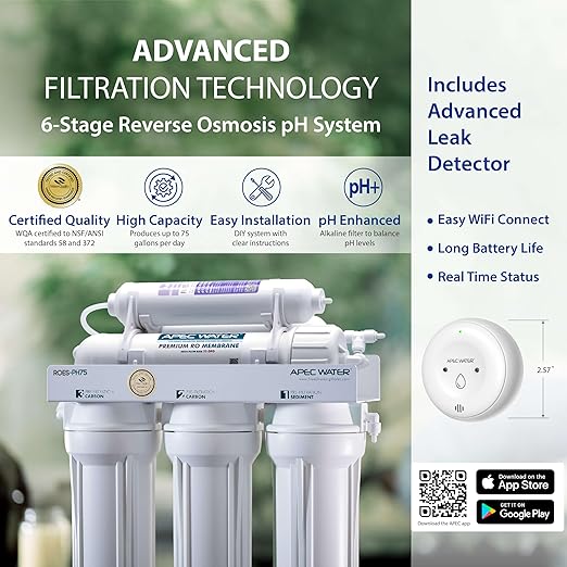 APEC WATER | Reverse Osmosis Water Filter, Alkaline 6-Stage RO System, pH+ - Image 2