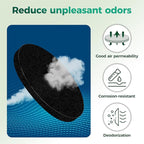 Fiber Cotton Activated Charcoal Compost Filters -7 Pack 4.5 Inch Square Odor - Image 3