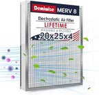 20x25x4 Washable Electrostatic Air Filter, MERV 8 Aluminum AC/HVAC Furnace by Demiwise