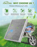 Cabin & Engine Air Filter Fit for Subaru Ascent 2.4L 2019-2026, Crosstrek 2.0L - Image 3