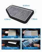 PHILTOP Cabin Air Filter w/Activated Carbon, Compatible - Image 2