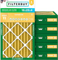 Filterbuy 16x25x4 Air Filter MERV 11 Superior Pet & Allergy Defense, by Filterbuy