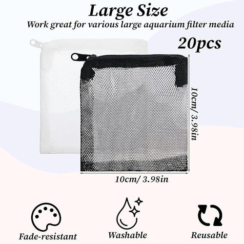 20Pcs Media Bags for Aquarium Fine Mesh Bag Aquarium Filter Media Bags - Image 2
