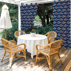 Fish Outdoor Curtains for Patio Vintage National Wind Fish Blue Waterproof - Image 4