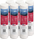 10 Micron 10 Inch x 2.5 Inch | 6-Pack String-Wound Polypropylene Whole House by USWaterFilters