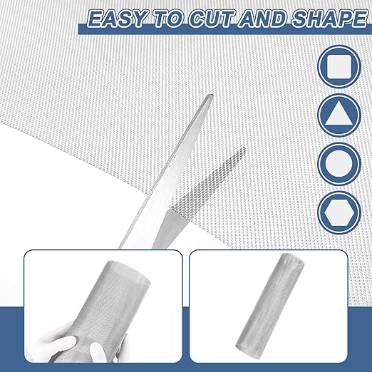 uxcell 30 Mesh 79" x 16" Woven Wire Mesh, 304 Stainless Steel Air Vent Filter - Image 4