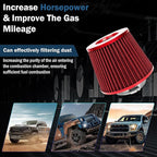 Universal Clamp-On Air Intake Filter, High Performance, Washable Filter - Image 7