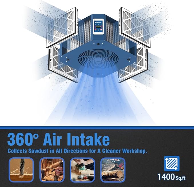 360° Woodshop Air Filtration System Woodworking - Image 4