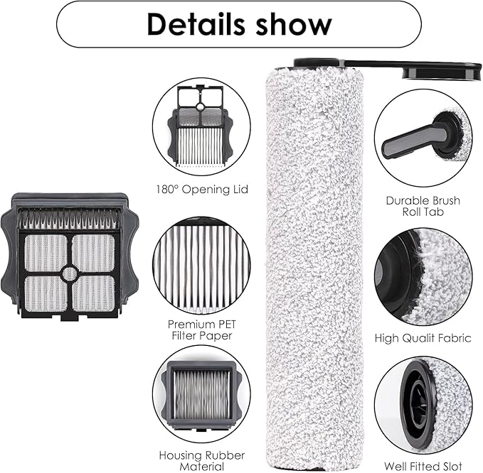 Replacement Brush Roller and HEPA Vacuum Filter Kit Compatible - Image 7