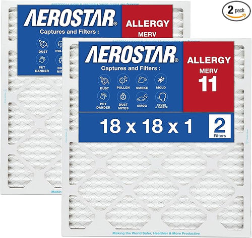 18x18x1 AC and Furnace Air Filter by Aerostar by AirFiltersDelivered