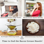 Bacon Grease Container with Strainer - Image 2