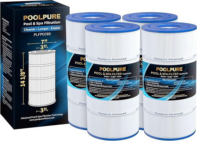 POOLPURE PLFPCC60 Pool Filter Replaces Pentair CCP240, Unicel C-7469, Filbur by POOLPURE