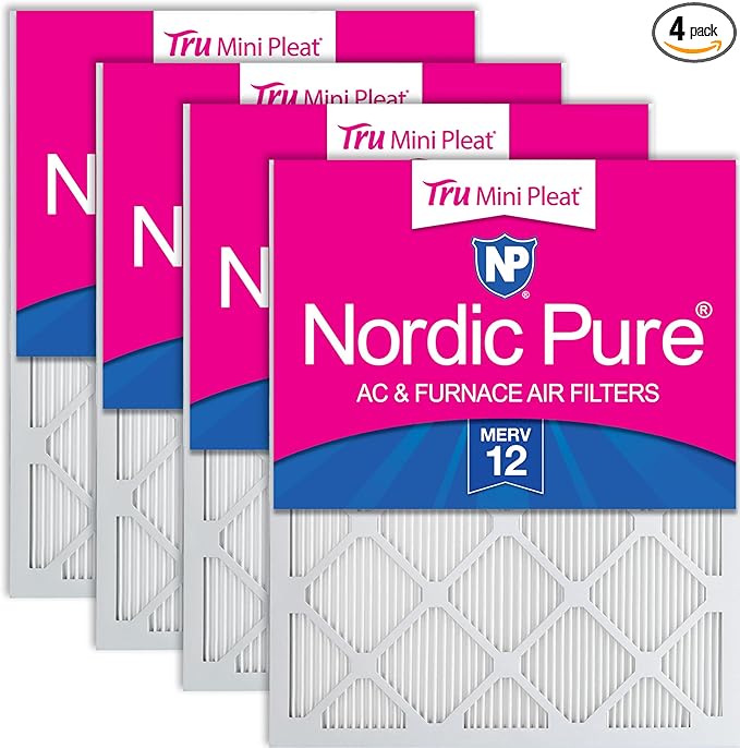 Nordic Pure 20x25x1 Tru Mini Pleat MERV 12 AC Furnace Air Filters – 2.5X More by NordicPure