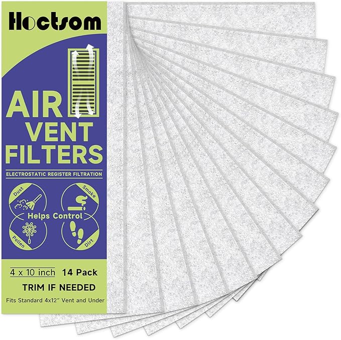 Air Vent Filter 4 x 10 Inch, Thin Air Vent Floor Heater Pre-Filter Sheet Work by Hoctsom