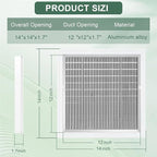 2-Pack 14"x14" Gable Vent - Image 2