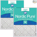 Nordic Pure 20x25x1 Pleated MERV 14 Air Filters 2 Pack by NordicPure