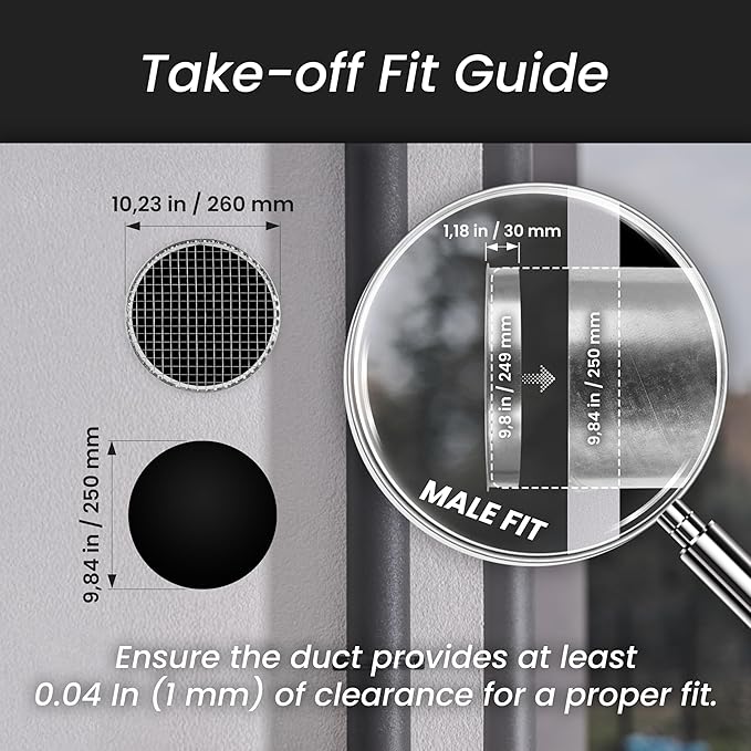 Repa Market Ø10 Inch Duct Cover – Galvanized Steel Round Duct Cap - Image 2