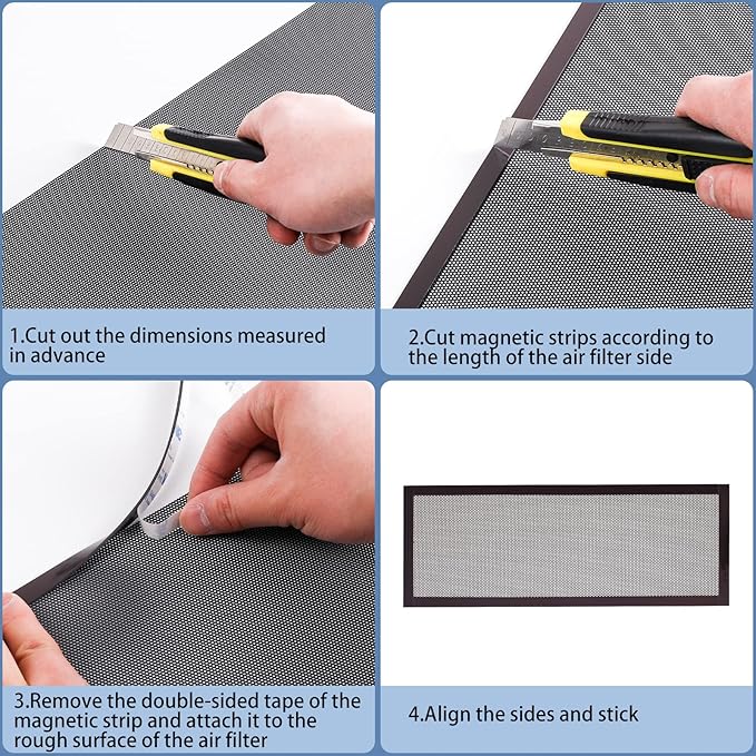 400x300mm DIY PC Case Dust Filter, 1.2mm Hole, PVC Dustproof Mesh Filter Cover - Image 6