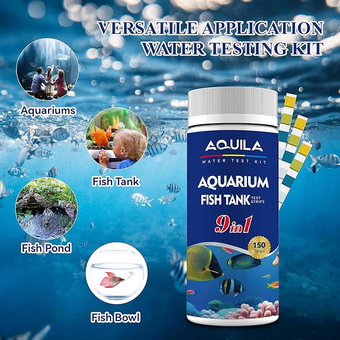 Aquarium Water Test Kit 9-in-1, Aquarium Ammonia Test Strips - Image 6