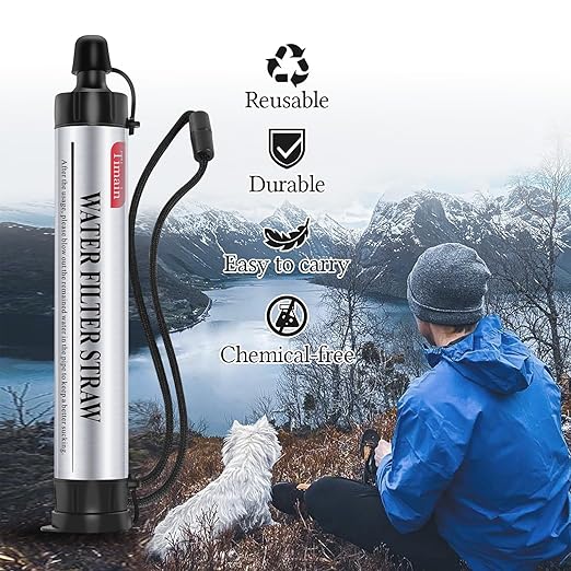 4 Pack Timain 4-Stage Filtration, High Flow Rate Water Filter Straws, Water - Image 5
