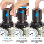 TAILONZ PNEUMATIC 0-240PSI 1/2 Inch NPT Industrial Grade Three Stage Air Drying - Image 6