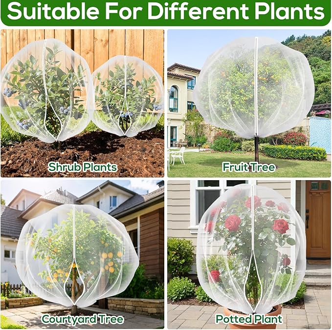 7.8 x 7.8 ft Large Fruit Tree Netting Cover - Image 8