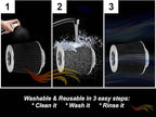 BLACK 6" 152 mm Inlet Short Truck Air Cone Replacement Performance Washable - Image 7