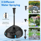 POPOSOAP Pond Filter with 55W Solar Fountain Pump, Solar Pond Filter with - Image 5