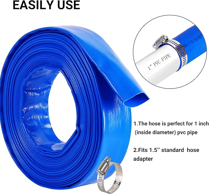 1-1/2" x 100 FT Pool Backwash Hose, - Image 5