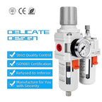 NANPU 3/8" NPT Compressed Air Filter Regulator Lubricator Combo Water/Oil Trap - Image 6
