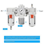 NANPU 3/4" NPT Air Filter, Regulator & Lubricator Combo - Image 4