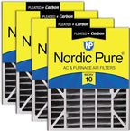 Nordic Pure 20x25x5 Air Bear AC Filter Replacement MERV 10 Plus Carbon 4 Pack by NordicPure
