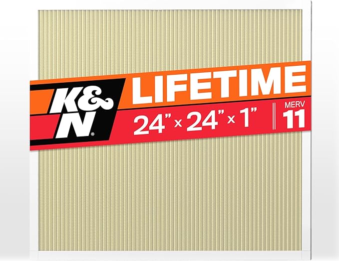 K&N 24x24x1 HVAC Furnace Air Filter, Lasts a Lifetime, Merv 11, the Last HVAC by KNEngineeringInc