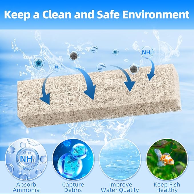 AQUANEAT 12-Pack Replacement Ammonia Reducer Pads Compatible - Image 3