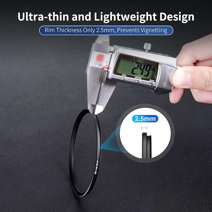 JJC 82mm Ultra Low Reflectivity UV Lens Protection Filter - Image 3