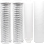 CFS – 4 Pack Replacement Water Filter Kit Includes Carbon Block, Polypropylene by CompleteFiltrationServices