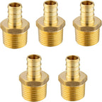 EFIELD Pex 1/2 Inch x 1/2 Inch Male NPT Adapter Brass Crimp Fittings by EFIELDPEXTUBING