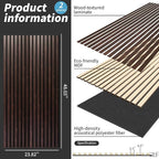 Wood Slat Wall Panel, 3D Soundproof Wall Panels, Large Acoustic Panels - Image 2