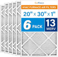 LotFancy 20x30x1 Air Filter MERV 13 6-Pack, Electrostatic Pleated HVAC Furnace by LotFancy