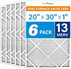 LotFancy 20x30x1 Air Filter MERV 13 6-Pack, Electrostatic Pleated HVAC Furnace - Image 9