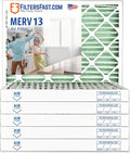 Filters Fast 15x20x2 Pleated Air Filter Merv 13, 2 Inch AC Furnace Air Filters by FiltersFast
